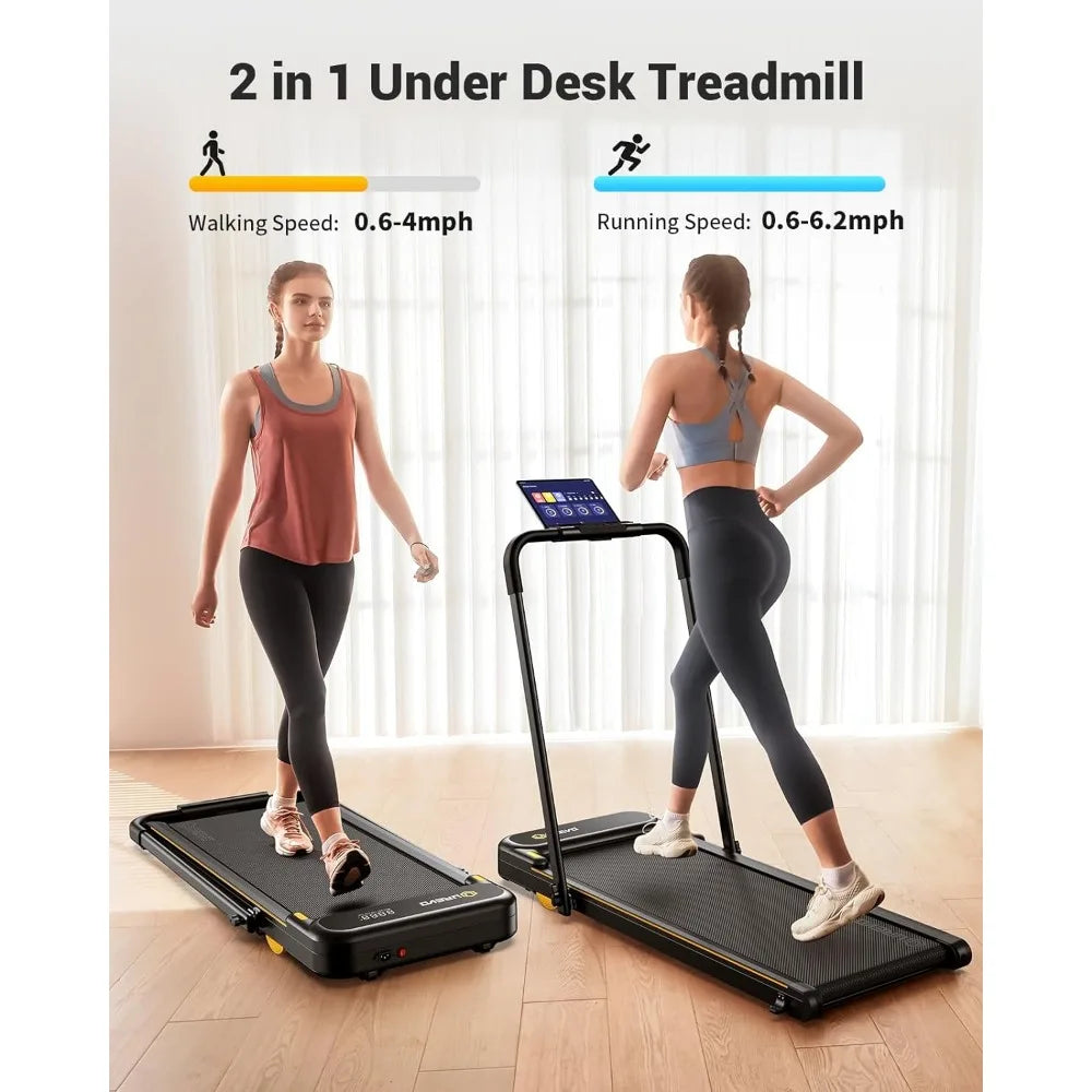 2 in 1 Folding Treadmill With Remote Control