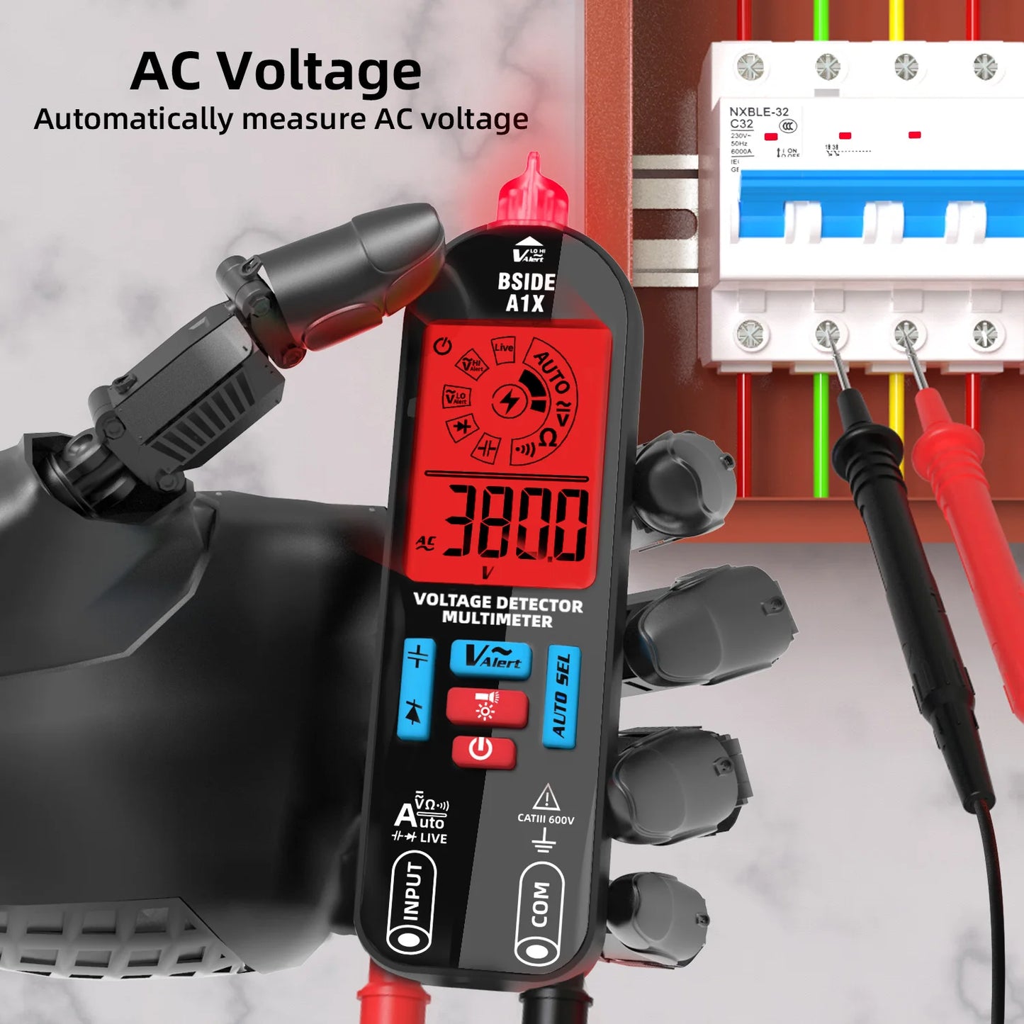 Professional Digital Multimeter, AC DC Voltage,