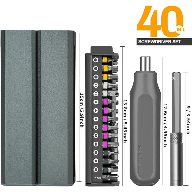 Magnetic Precision Screwdriver Set, 40 in 1